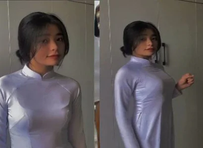 Áo dài mông tròn phê cả người